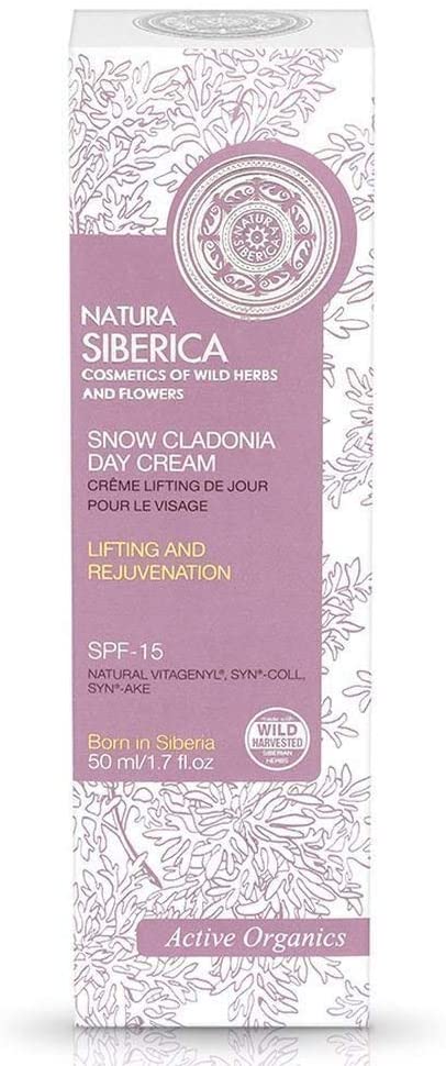 Natura Siberica Snow Cladonia Natural Day Cream Active Organics 50ml, Face Day Cream, 50 ml (Pack of 1)