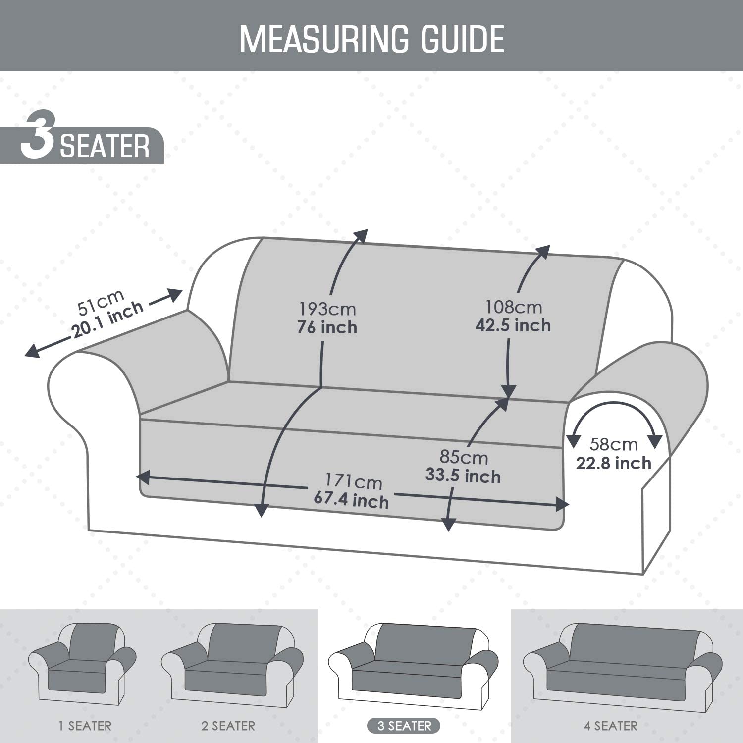TAOCOCO Sofa Slipcovers 100% Waterproof Sofa Covers 3 Seater,Settee Covers with Storage Pockets,Anti Slip Couch Covers,Washable Sofa Protector for Kids/Dogs/Pets(Grey) - Image 2