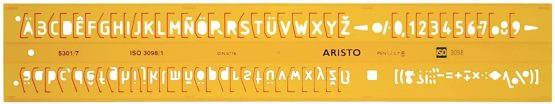 Aristo AH5301/7 Lettering Stencil ISO 3098-1 - Image 2