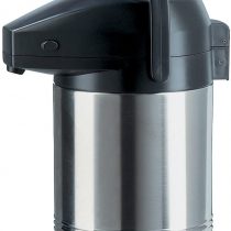 Emsa 637201600 President Pump Vacuum Jug | 2 Liters | 12 h Hot | Removable Pump Head | Stainless steel / black