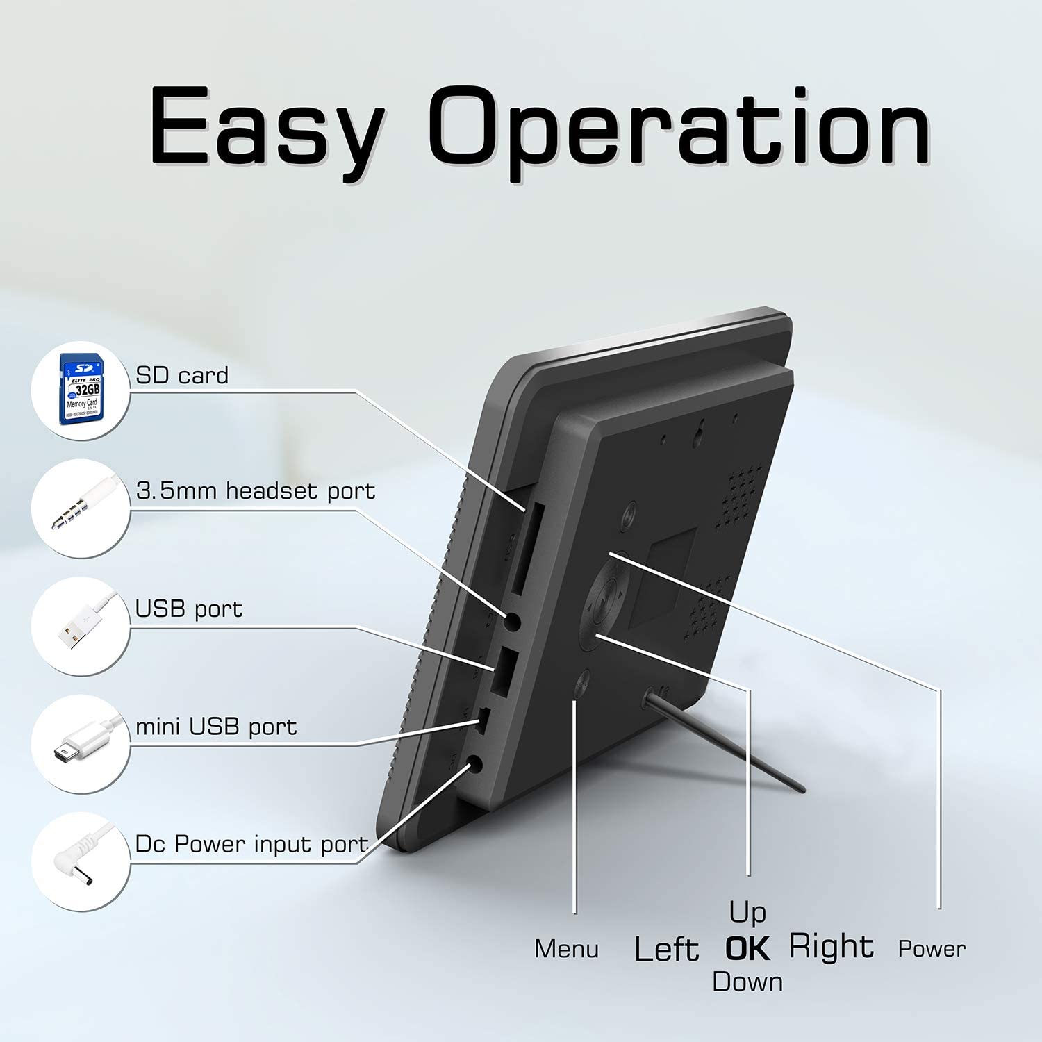 Digital Photo Frame 8 Inch NAPATEK Digital Picture Frame 1920×1080 High