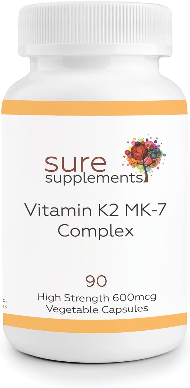 Vitamin K2 Complex 90 Capsules 600mcg Vitamin K2 MK7, 500mcg Vitamin