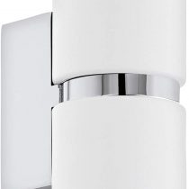 EGLO Wall/Ceiling Lamp, Steel, GU10, 4 W, Chrome, White