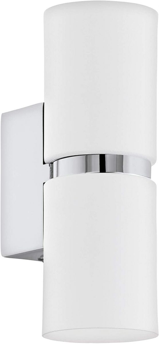 EGLO Wall/Ceiling Lamp, Steel, GU10, 4 W, Chrome, White