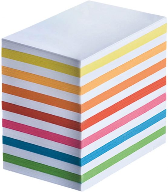 Wedo 2702669079 Memo Box with Pen Holder Alternating Paper, 5.5 x 9 cm 700 Sheets, White