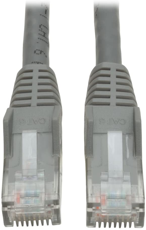 Tripp Lite Cat6 Gigabit Snagless Molded UTP Patch Cable RJ45 M/M Grey, 2.13 m (N201-007-GY), 7'