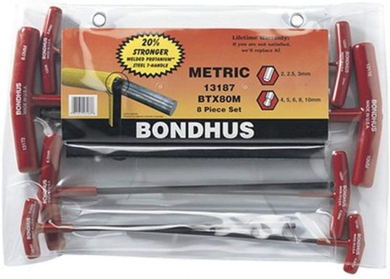 Bondhus 13187 Series T Keys Hex Mal, Red/Black