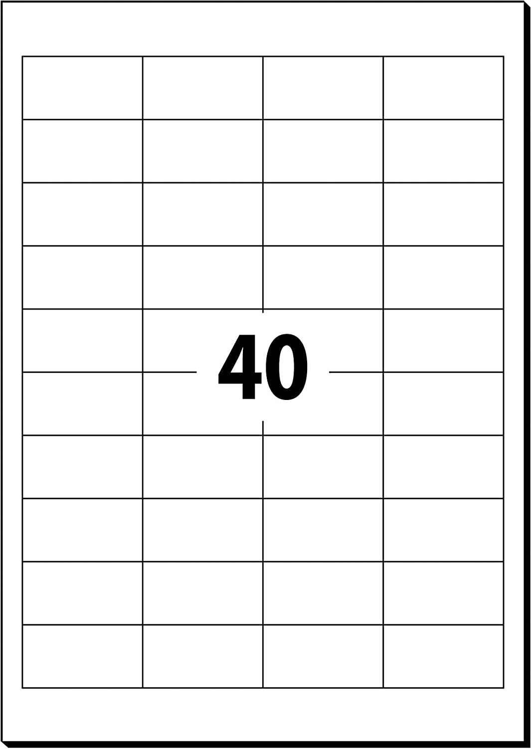 SIGEL LA106 Universal Permanent Labels, White, 4.85 x 2.54 cm, 100 lbl equal to 25 sheets, White, 48.50 x 25.40 mm - Image 2