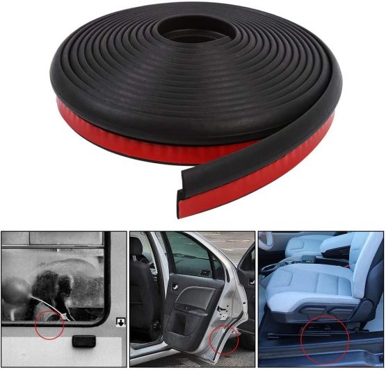 Z Shape Rubber Seal Protector Guard Strip, Rubber Car Door Seal Trim Car Door Protectors Door Edge Guards Weatherstrip For Window Door Engine Cover, 4m Length - Image 4