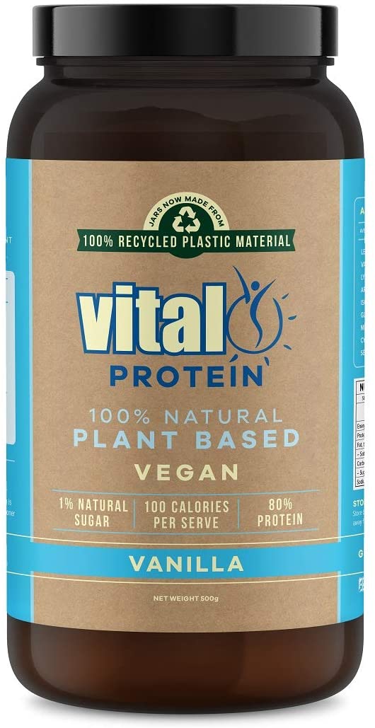 Vital Greens 500 g Vanilla Protein Powder, 500 g (Pack of 1)