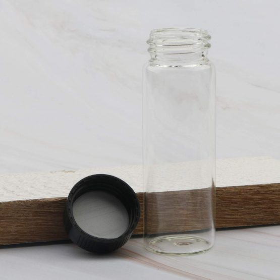 Pxyelec Clear Glass Sample Vials, Mini Empty Glass Bottles with Screw Cap Capacity 30ml (1.05 Oz), Pack of 12 - Image 4