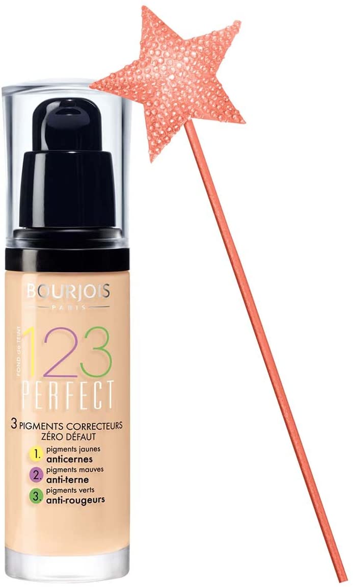 Bourjois 123 Perfect Medium Coverage Liquid Foundation 52 Vanilla, 30 ml (Pack of 1), Vanille - Image 4