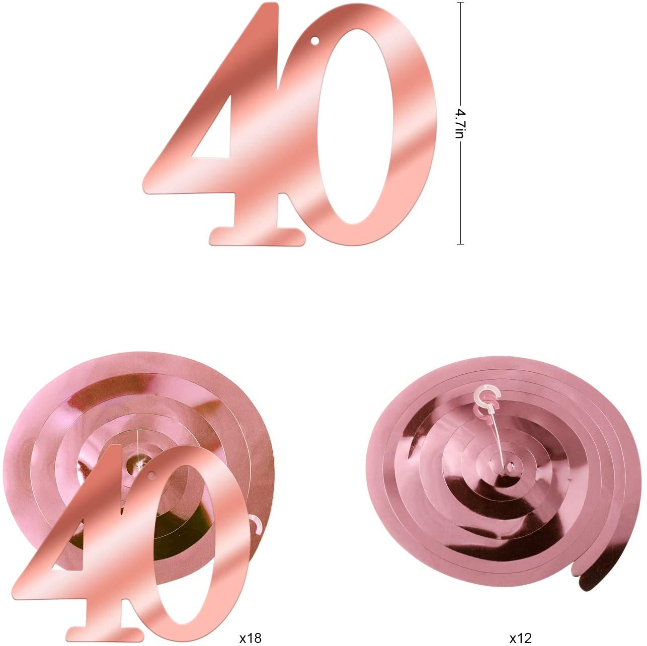 HOWAF Rose Gold Birthday Party Decorations - Image 3