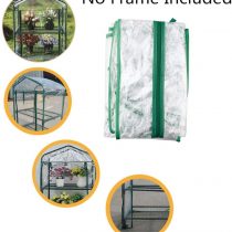 VKTY 3-Tier Plant Greenhouse Cover Clear Plastic Mini Greenhouse Replacement Cover Pvc Plant Cover Fit For 3-Tier Frame Outdoor Plant Flower Garden Accessories (No Frame)