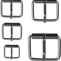 Coolty 75PCS Metal Roller Buckles, Belt Hardware Pin Buckle for Bags Leather Belt Strap Hand DIY Accessories, 13mm/16mm/20mm/25mm/32mm(Gunmetal)