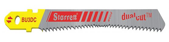 Starrett BU3DC-2 Wood Cutting HSS Bi-Metal Unique Dual Cut Jig Saw Blades (Pack of 2)
