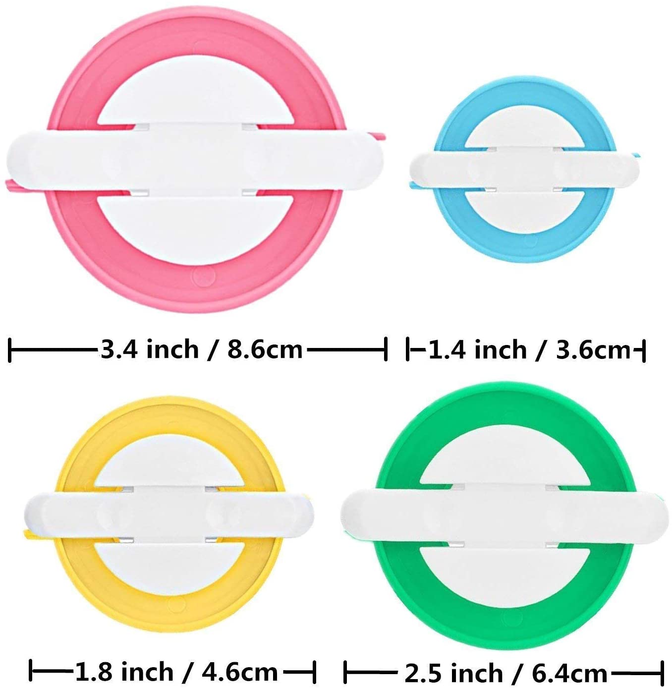 Pom Pom Maker, 4 Sizes Pompom Maker Tool Set for Fluff Ball Weave DIY Wool Yarn Knitting Craft Project for Knitting Lover (4) - Image 2