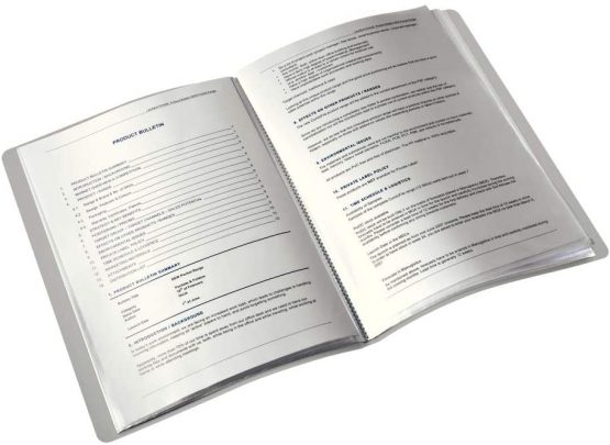 Leitz A4 Display Book, 40 Pockets, 80 Sheet Capacity, Transparent Pockets, Titan Blue, Style Range, 39590069 - Image 3
