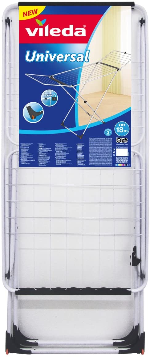 Vileda Indoor Table Universal Airer, Black, 18 Metres - Image 2