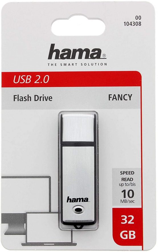 Hama "Fancy" FlashPen, USB 2.0, 32GB, 10 MB/s - Black | Silver - Image 4