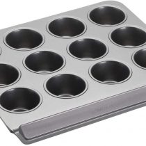 MasterClass Smart Stack Vertical Stacking 12 Hole Muffin Tray with Non Stick Coating, Carbon Steel, 37 x 29 x 4 cm