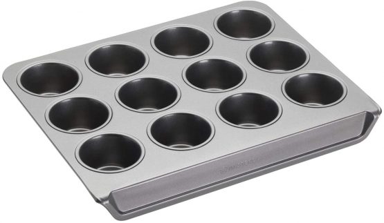 MasterClass Smart Stack Vertical Stacking 12 Hole Muffin Tray with Non Stick Coating, Carbon Steel, 37 x 29 x 4 cm