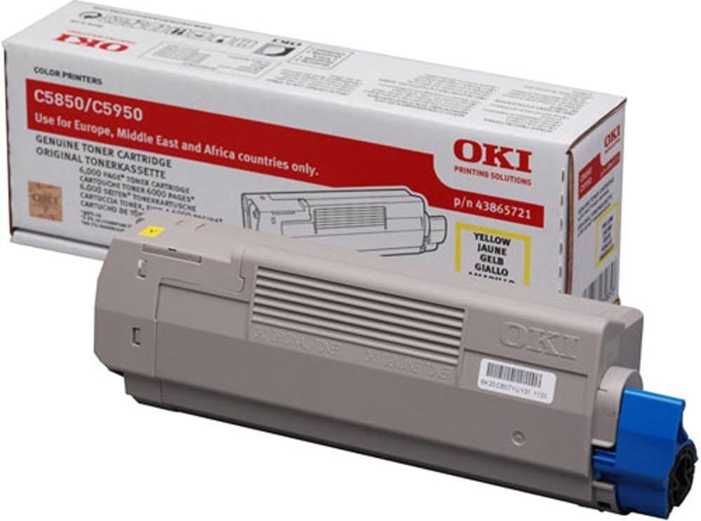 OKI C5850 Toner Cartridge 6000 Pages - Yellow