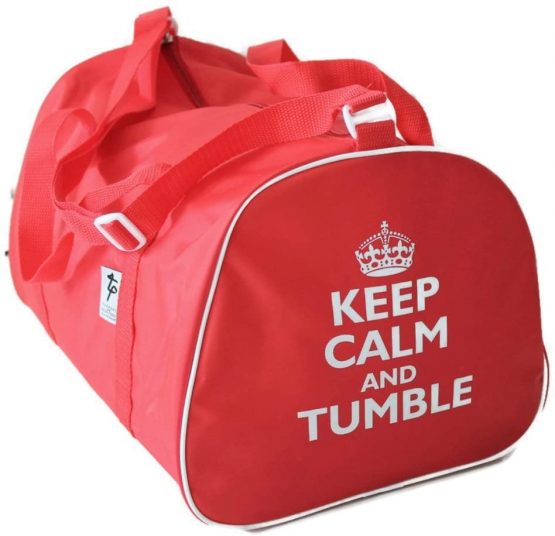 KEEP CALM AND TUMBLE or BACKFLIP Holdall Dance Bag for Gymnastics or Streetdance