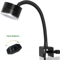 Lominie LED Aquarium Light, Dimmer Control 0-100% Brightness 50W Planted Fish Tank Light Asta120 Clamp Clip Lamp for Freshwater Refugium Algae Fish Tank with Gooseneck (F120 Freshwater)