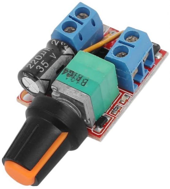 WINGONEER DC Motor Speed Control Driver Board 3V-35V 5A PWM Controller Stepless DC 3V 6V 12V 24V 35V Variable Voltage Regulator Dimmer Governor Switching Build with LED Indicator and Switch Function - Image 3