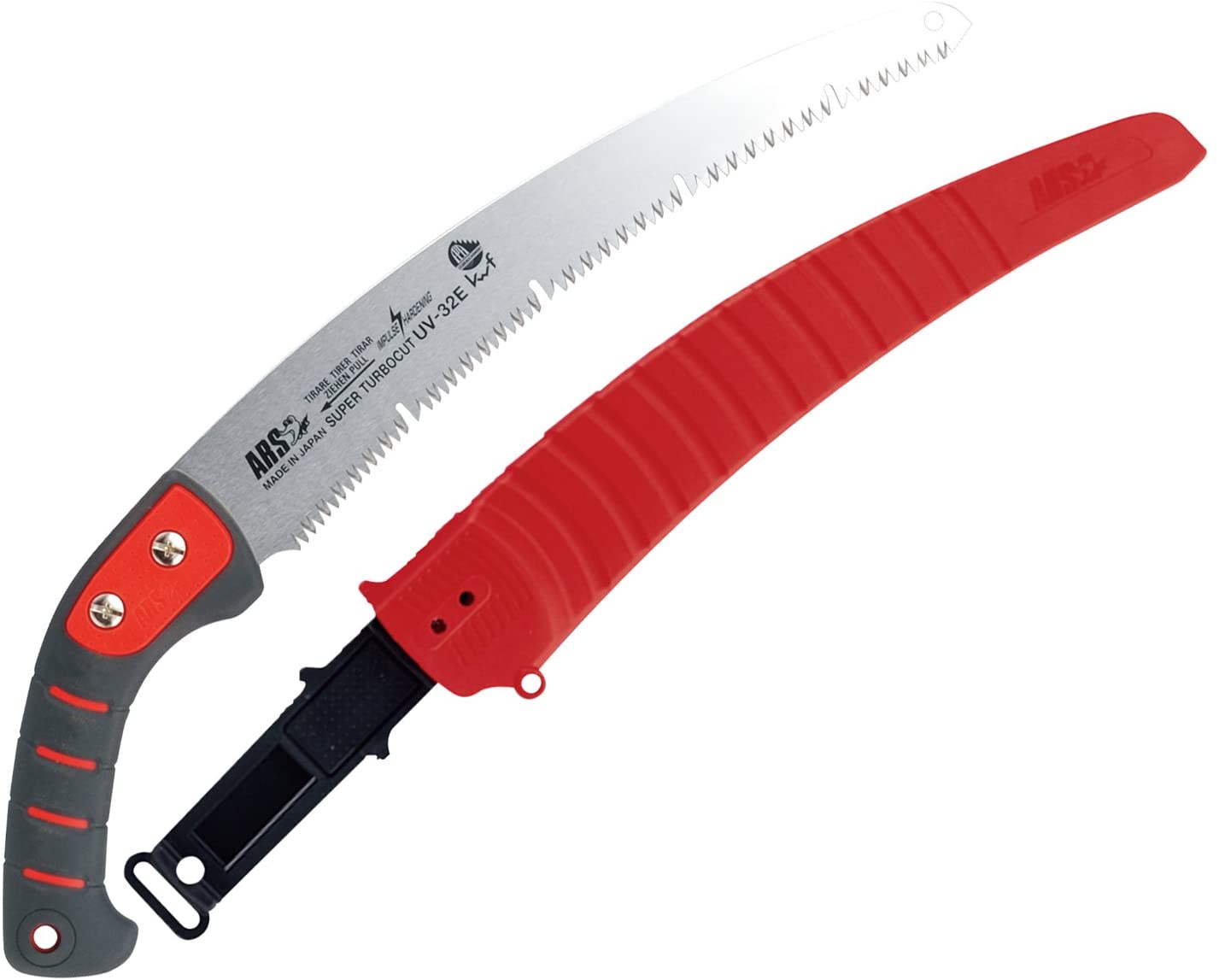 ARS ARS-UV-32E 300mm Straight Blade Pruning Saw Sheathed, Red