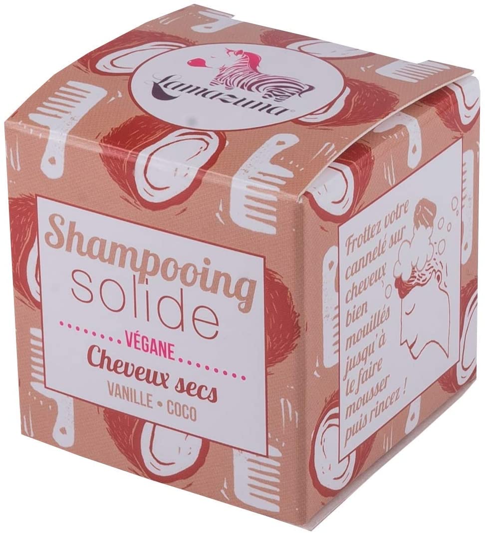 Lamazuna Solid vanilla and coconut shampoo for dry hair 70 ml, white, 55 g (Pack of 1) - Image 2