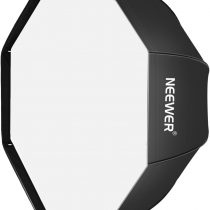 Neewer 32 inches/ 80 centimeters Octagonal Softbox Umbrella with Red Edges and Carrying Bag for Portrait or Product Photography, Suitable for Canon Nikon Sony Speedlite, Studio Flash (Black)