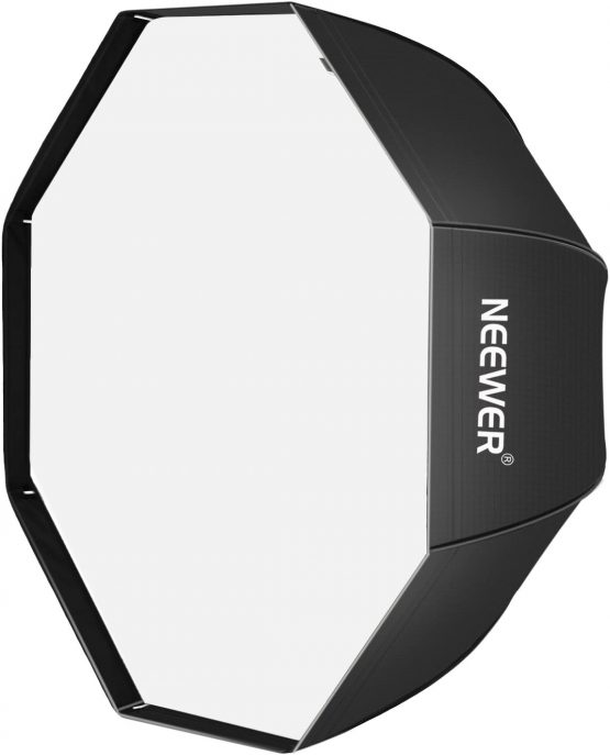 Neewer 32 inches/ 80 centimeters Octagonal Softbox Umbrella with Red Edges and Carrying Bag for Portrait or Product Photography, Suitable for Canon Nikon Sony Speedlite, Studio Flash (Black)