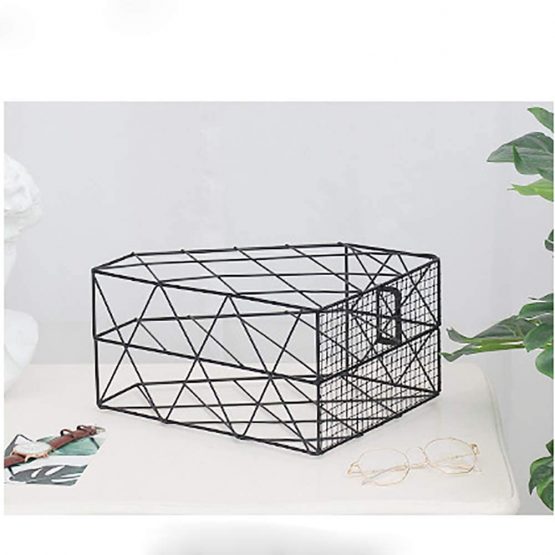 Fambasis Magazine File Holder Storage Metal Grids Basket Hanging Shelf Folder Newspaper Mail Document Desktop Organiser, Home and Office Space Saving Design - Image 3