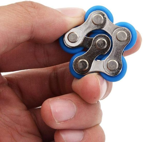 Haishell 5 Pcs Roller Chain Fidget Toy Stress Relief Steel Bike Chain Fidget Finger Toys for ADD ADHD Anxiety Autism Adults Kids - Image 4