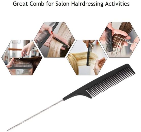 12pcs Sectioning Clips + 1pcs Antistatic Tail Comb, Multicolor Professional Hair Clamp Grips for Women Girls Hairdressing Styling Salon Tool (Gradient Color) - Image 4
