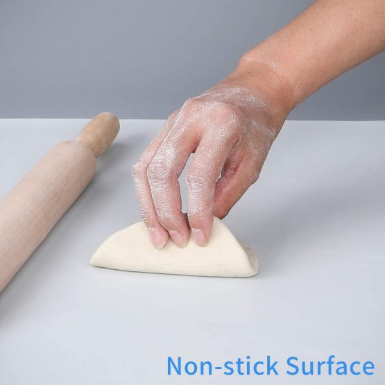 LONGFITE 24''x20'' (60x50cm) Extra Large Silicone Pastry Baking Mat, Multipurpose Table Countertop Protector Placemats Nonstick, Nonskid and Heat Resistant (Extra Large Grey) - Image 3