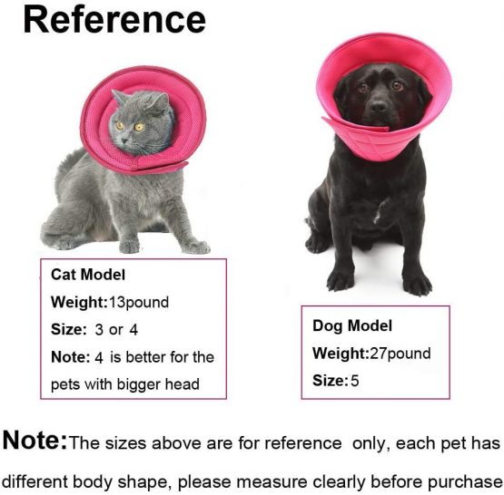 HanryDong Pink Breathable Small Medium Dog Cone, Cat Soft Comfortable Adjustable Mesh E-Collar, Easy Drink Eat Sleep Pet Recovery Elizabethan Collar, Soft Edges,Anti-Bite/Lick for Cat, Dog, Rabbit - Image 3