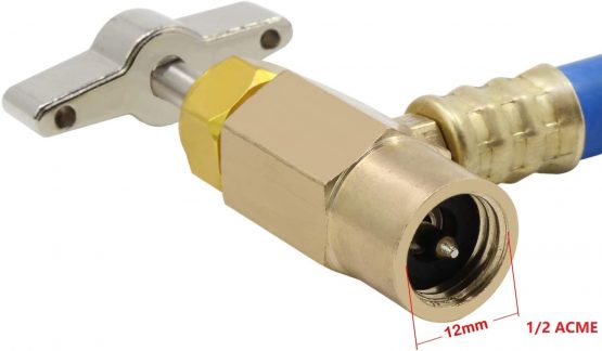 HSEAMALL R134A automotive air conditioning Refrigerant Charge Hose,Recharge Measuring Hose W/Manifold Gauge - Image 3