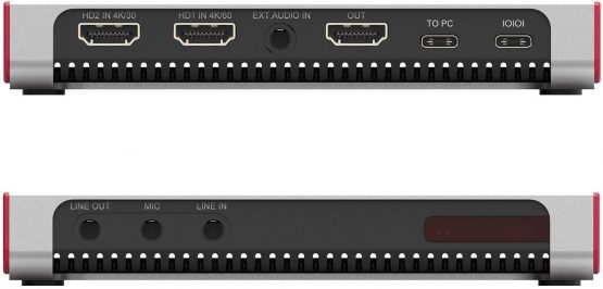 ClonerAlliance Flint D4P, Standalone Dual-4K Video Overlay Device and Audio Mixing. 1080p@60fps Video Game Capture. Remote Control, UVC and Type-C. - Image 3