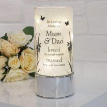 Thoughts of you Memorial Tube Light - Mum & DAD