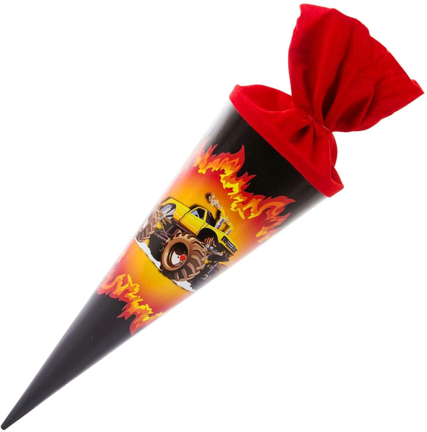 Goldbuch 93 052 93052 Siblings Monster Truck Motif Sugar Bag 35 cm Glossy Cardboard School Cone Gift Packaging for Many Occasions - Image 3