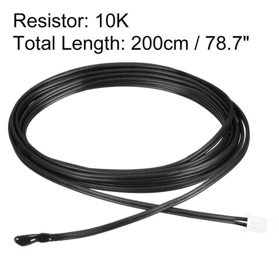 sourcingmap 10K NTC Thermistor Probe 78.7 Inch Epoxy Sensitive Temperature Temp Sensor for Air Conditioner - Image 2