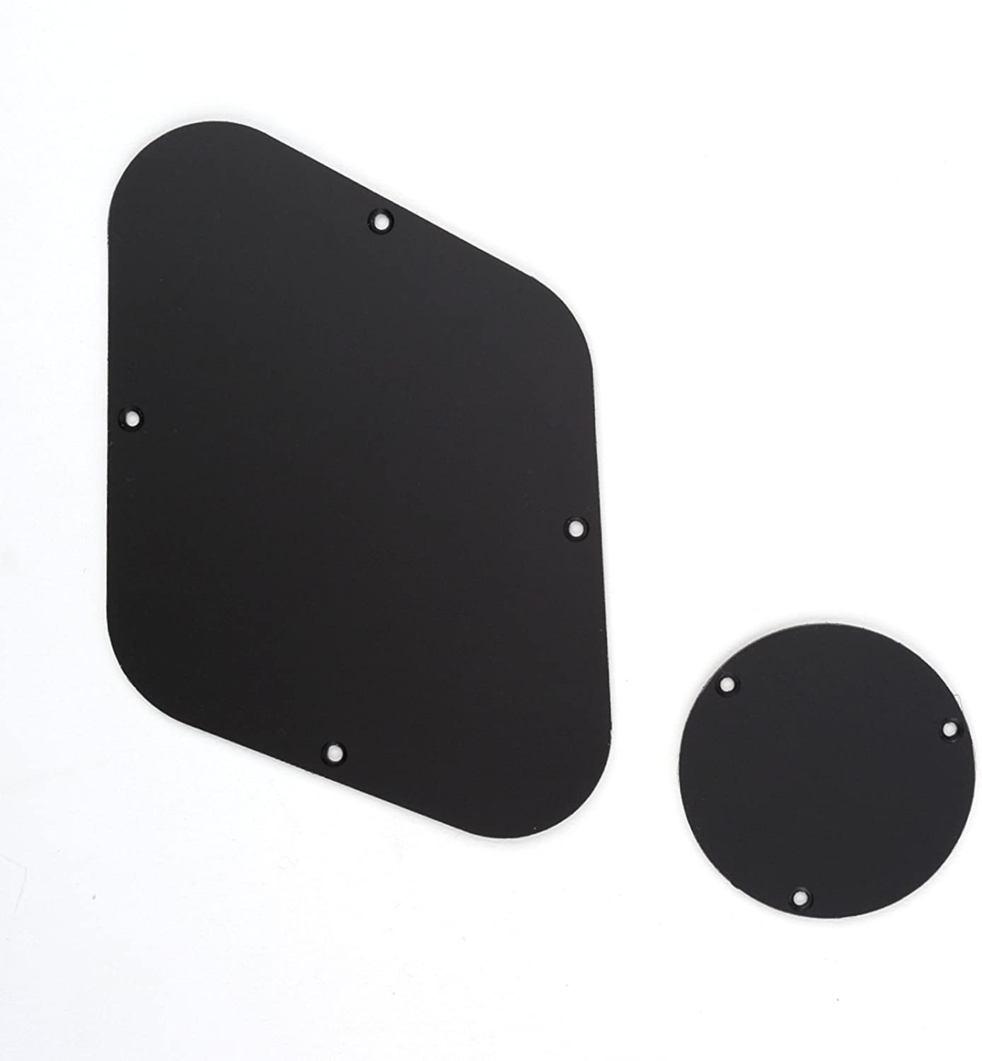 Musiclily LP Control Back Plate and Rear Toggle Switch Cover Set for USA Les Paul Electric Guitar 1Ply Matte Black