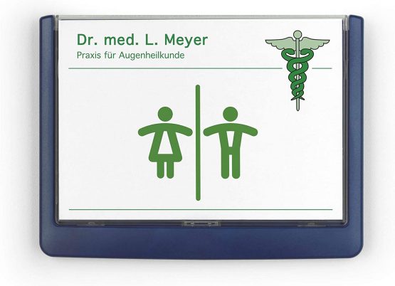 Durable Click Information Sign 149 x 105.5 mm Dark Blue | Door and Wall Sign | Includes Fittings | Ideal for Offices, Hotels, Public Buildings, etc. - Image 4