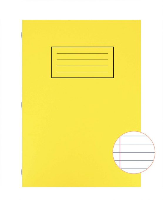 Silvine EX109 Ruled and Margin Exercise Book - Yellow (Pack of 10)