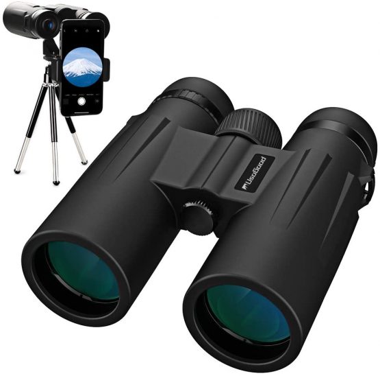 Binoculars for Adults Bird Watching usogood 12x50 High Power Binoculars for Stargazing, Traveling, Hunting and Hiking Binoculars with Tripod Phone Adaptor for Photography - BaK-4 Prisms, FMC Lens