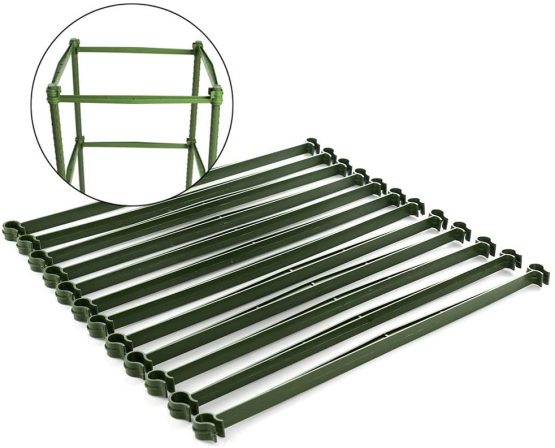 LouisaYork Tomato Cage Stakes,12Pcs/36Pcs Tomato Trellis Connectors Stake Arms Plant Stem Clips Expandable Trellis Connectors for Any 11mm Diameter Plant Stakes
