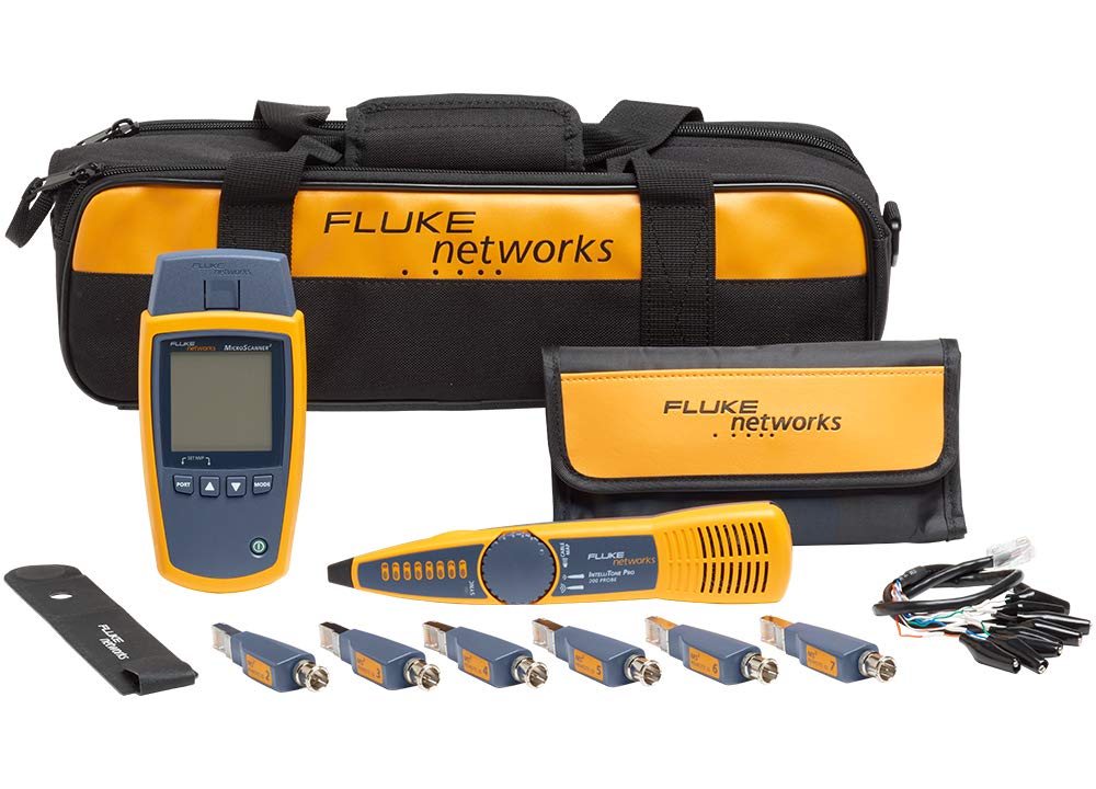 Fluke Networks MS2-KIT Network Cable Tester Kit with Probe, black / black, MS2-KIT w/Tone and Probe